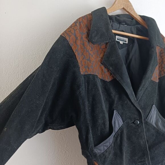 Contempo two tone vintage crop leather jacket size S - Picture 5 of 12